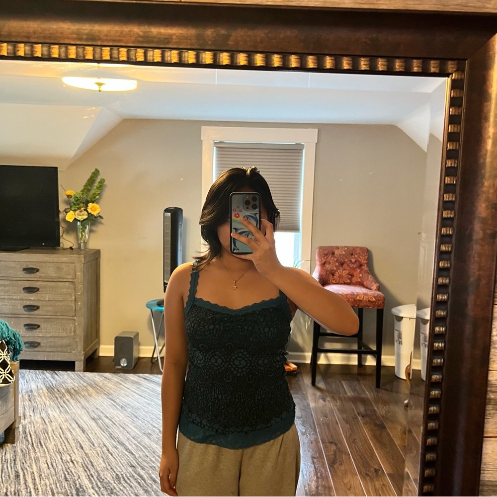 laced blue top